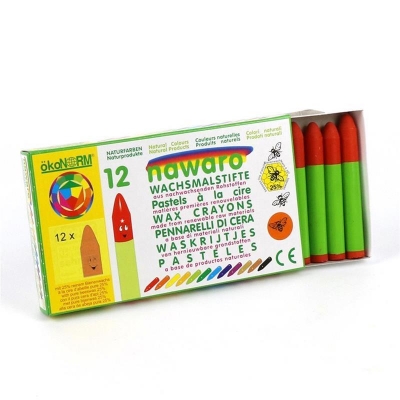 wax crayons nawaro, carton, 12 pieces - orange