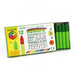 wax crayons nawaro, carton, 12 pieces - yellow-green