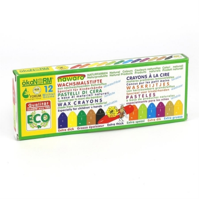 mini wax crayons Gnome nawaro, carton - 12 colors