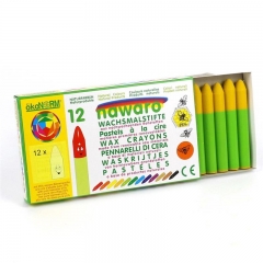 wax crayons nawaro, carton, 12 pieces - yellow