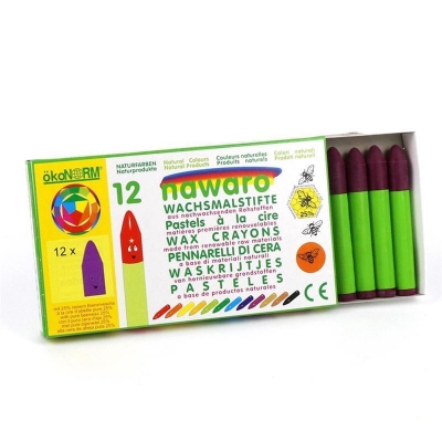 wax crayons nawaro, carton, 12 pieces - violet