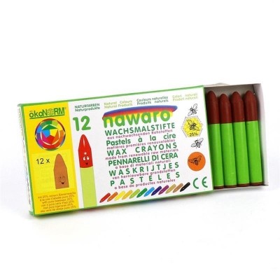 wax crayons nawaro, carton, 12 pieces - maroon