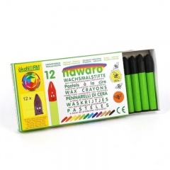 wax crayons nawaro, carton, 12 pieces - black