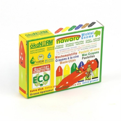 mini wax crayons Gnome nawaro, carton - 6 colors