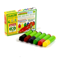 mini wax crayons "Gnome" nawaro, carton - 6 colors