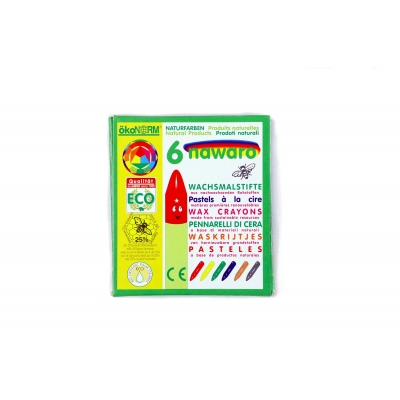 wax crayons nawaro, carton - 6 colors