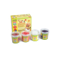 SOFT modelling clay nawaro, 4-color set B - orange, brown, white, black