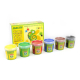 finger paints nawaro, 6-color set "classic" - red, yellow, green, blue, brown, black