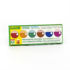 watercolor nawaro, carton, tablets Ø23mm - 6 colors
