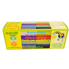 Bunte Knete, 500g, immer weich - 8 Farben