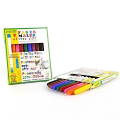 Fasermaler 9+1, inkl. L&ouml;schstift - 9 Farben