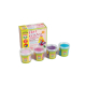 SOFT-Knete nawaro, 4er Set M "Eco Princess" - rosa, pink, violett, t&uuml;rkis
