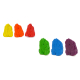 Wachsmalfigur "Carbo" nawaro, 6er "Norman" (gelb, orange, rot, gelb-gr&uuml;n, hellblau, violett)