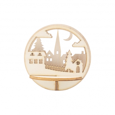 Wooden stick figure - Christmas bauble Winter Village