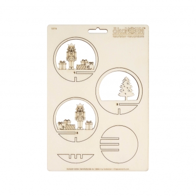 Wooden stick figure - Christmas bauble Nutcracker