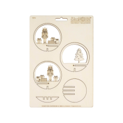 Wooden stick figure - Christmas bauble...