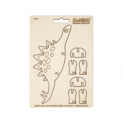 Holz- Steckfigur -  Stegosaurus
