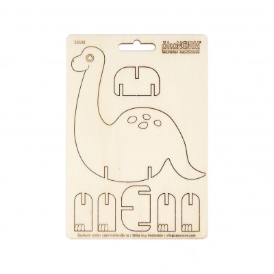 Holz- Steckfigur -  Brontosaurus