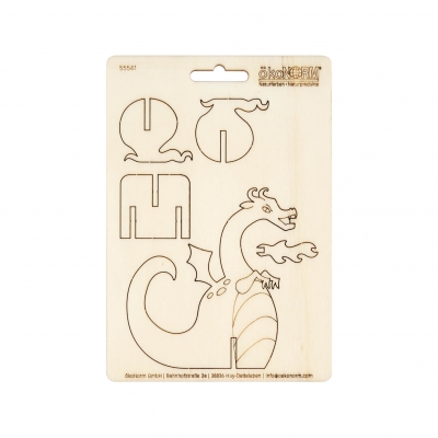 Holz- Steckfigur -  Drache