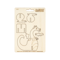 Holz- Steckfigur -  "Drache"
