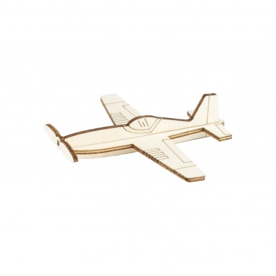 Holz- Steckfigur -  Flugzeug