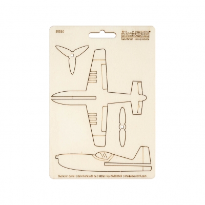 Holz- Steckfigur -  Flugzeug