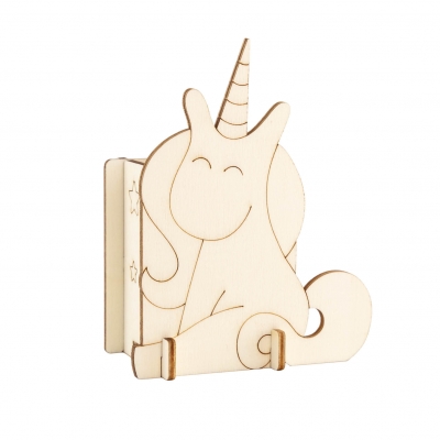 Holz- Steckfigur -  Stiftehalter Einhorn