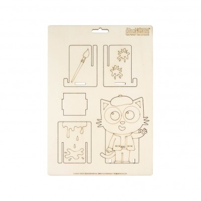 Wooden stick figure -Pencil holder Milo